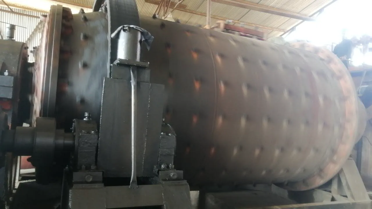 Ball mill in the grinding section of the plant