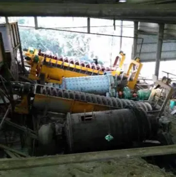 Ball mill and classifier inside the concentrator